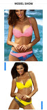 4 Colors Sexy Bikini Women Push Up Swimwear Swimsuit Leaf Print Patchwork Bikinis Set Bathing Suit Beach Bikini Female Biquinis