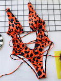 Sexy Red Swimsuit Micro String Bikini Hollow Out Backless Monokini Women One-Piece Vacation Swimwears Bikinis Beach Bathing Suit