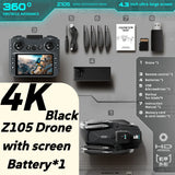 Lenovo Z105 8K Dual Camera Drone Brushless Motor Optical Flow Positioning with 4.3'' Screen Remote Control 15min LongFlight Time