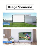 Double triangular bracket projection screen, more stable and not afraid of wind, easy to install, with storage bag