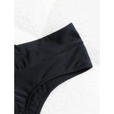S - XL High Waist High Leg Cut Bikini Bottom Swim Brief Women Swimwear Female Bather Brazilian Tanga Panties Underwear V7095
