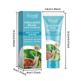 Collagen Snail Cleansing Gel Gentle Exfoliating Cleanser Shrink Pores Repair Moisturizing Cleanser Facial Skin Care Cleanser