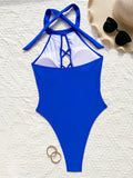 New Sexy High Neck Zipper Women Swimwear One Piece Swimsuit Female Monokini High cut Trikini Ribbed Bathing Suit Swim Bodysuit