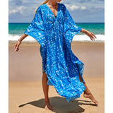 Sexy Zebra Printed V Neck Tunic Beach Cover Up Cover-ups Beach Dress Beach Wear Beachwear Beach Long Dress Female Women V4159