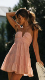 Foridol Backless Sexy Summer Dress for Women Off Shoulder Halter Long Dress Green V Neck Holiday Beach Sundress Party Boho Dress