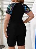 2026 Large Plus Size Swimsuit Women One Piece Printed Sporty Swimwear Female Bathers Bathing Swimming Swim Suit Beachwear