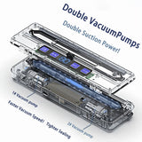 Home Vacuum Sealer Machine with Dual Pump & Dual Seal Built-in Bag Cutter Automatic Food Sealer with External Vacuum System