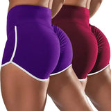 Women Gym Fitness Tight-Fitting Yoga Shorts Sexy Elastic Sports Running Tight Hip Lifting Shorts Girls Casual Sports Short Pants