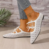 Comfortable Hollow Weave Women Mules Slippers Fashion Bow Decorative Brand Slide Sandals Elegant Non-slip Outdoor Beach Sandals