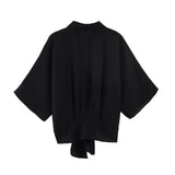 Women's Fashion Short-Sleeve Shirt Black White Striped Front Shirt Short Sleeve Button Up Blouse For Women Casual Wear 884U