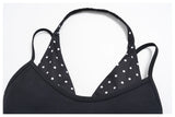 Breathable Striped Patchwork Yoga Clothing Women Fake Two-piece Sports Bra Folding High Waist Shorts Gym Running Fitness Suit