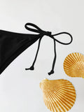 2Pc/Set 2024 Fashion Sexy Swimsuit Women Bikinis Set Triangle Swimwear String Beachwear Thong One Piece Suits Brazilian Biquini