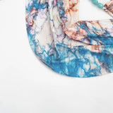 Spring and summer new women's suit fake two-piece halter top ruffled skirt two-piece suit