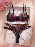 MOYISU Luxury French Pure Desire White Lace Thin Sexy Gauze Underwear Set Embroidery Girl Push-up Bra Big Size Big Breasts Small