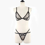 Women Sexy Lingerie Sheer Bra Set See-through Babydoll Thong Underwear Sleepwear
