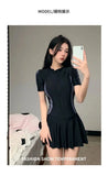 Female One-piece Conservative Student Dress Slimming Ins Sporty Super Fairy Hot Spring Swimsuit