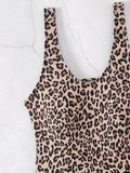 S - XL 2025 Leopard Backless Women Thong Swimwear One Piece Swimsuit Female Monokini High Leg Cut Bathing Suit Swim Beach Wear