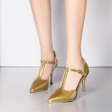 Basic Mature Women Sandals Med Heels Summer White and Black Buckle Sandals Leather Women Heels Cover Heel Summer Sandals