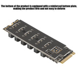 M.2 to SATA3.0 Adapter Card 6Gbps High Speed ASM1166 M.2 PCIE to SATA Expansion Card with Smart Indicator