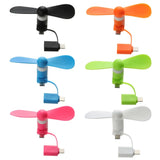 Mini USB Fan Flexible Cooling hand Fan portable Fans Summer Cool laptop Desktop Cell Phone Cooler 2 in 1 Micro USB Type-C plug