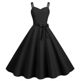 Womens Sleeveless Dress 1950s Housewife Evening Party Prom Dress Temperament Womens Dresses Female Holiday Loose Beach Dresses