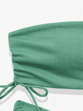Sexy Bandeau Bikinis 2025 Women Brazilian Swimwear Female Swimsuit Two Pieces Bikini Set Bather Bathing Suits Girls Beach Wear