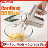 SUNATUR Wireless Rechargeable Electric Egg Beater Handheld Cream Whisk for Home Baking Philippines