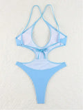 DEKA Vintage Plus Size Solid Sexy Bikini Set Women One Piece Swimwear Tummy Control Swimsuit Bathing Suit Beachwear