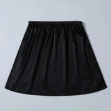 Summer Women's Intimates Casual Mini Lined Skirts Elastic Slips Underskirt Ladies Basic Half Petticoat Intimates Sleepwear