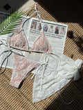 with Mesh Sarong Lace Halter High Cut Bikini Female Swimsuit Women Swimwear Three-pieces Bikini Set Bathing Suit Swim Beachwear