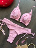 New Solid Color Bikini Set 2026 Women's Swimsuit Hanging Neck Rope Split Swimsuit 2-piece Set Summer Beachwear