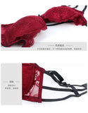 Summer Christmas Lingerie Set Red Lace Bra Lightweight Low Back Support Comfort Bralette Pure Desire AU Sizes MOYISU Sexy Tushy
