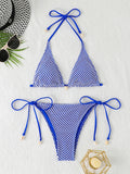 2026 Halter String Triangle Bikini Women Sexy Swimwear Female Mesh Swimsuit Solid Bathers Bathing Swimming Swim Suit Beachwear