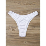 New Sexy Bandeau Strapless Bikini Female Swimsuit Women Swimwear Two-pieces Bikini set Padded Bather Bathing Suit Swim V4647D