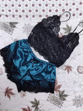 Summer Sexy 2 Pieces Pajamas Set for Women Sleepwear Lingerie Lace Silk Crop Tops and Shorts Sets Casual Nightwear Pijamas