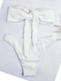 2026 Bandeau Bikinis Starfish Swimsuit Women Sexy Padded Swimwear Female Solid Beachwear Bathers Bathing Swimming Swim Suit