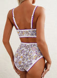 New Sexy Bikinis Print Swimsuits Women's Swimwear Push Up Female Beach Swim Wear Bathing Suits High Waist Bikini Set Pool Bather