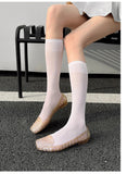 New 2025 Women Fashion Jelly Shoes Summer Cut-out Flat Sandals, Soft PVC Casual Square Toe Girls Daily Walking Sandalias