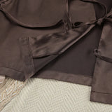 2026 New Women's Home Clothes Open Cardigan Belted Sleepwear Loose Long Sleeve Long Pant Smooth Comfort Spring Street Style