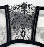 Women's New Floral Embroidered See-Through Mesh Lingerie 4-Piece Set - Sexy Underwear for Special Nights