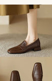 Style Spring Autumn Versatile British Style Flat Shoes Women's Vintage Leather Pumps High Heel Shoes Summer Season 2026