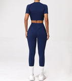 2PCS Yoga Suit Sports Set Women Quick-Drying Gym Set Women Tracksuit Running Workout Long Sleeve Sports Shirt Yoga Clothing