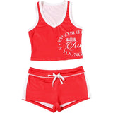European and American 2026 Spring and Summer Casual Contrast Color Halter Backless Top High Waist Butt Lifting Shorts Set