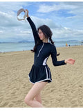 Hot Selling Swimsuit for Women, Summer Long Sleeved Jumpsuit for Girls Sexy Hot Spring Swimsuit, Concealing Flesh and Slimming