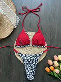 Leopard Halter Scrunch Butt Mini Micro Thong Bikini Women Swimwear Female Swimsuit Two-pieces Bikini Set Bathing Suit Swim Lady