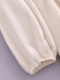 Foridol Ruffles Tierred Beige Lantern Sleeve Women's Dress Spring Summer O Neck Casual Short Vestidos A-line Beach Dress 2025