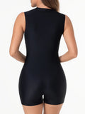 2026 Zipper Sleeveless Slim Swimsuit Women One Piece Swimwear Female Bather Bathing Swimming Swim Surf Suit Beachwear Rush Guard