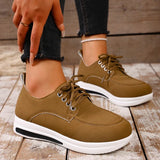 Comfortable Lace Up Platform Sneakers Women Lightweight Plus Size 43 Thick Sole Casual Shoes Woman 2025 Non Slip Sport Sneaker