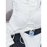 Wrinkled Underwired Brazilian Bikini Female Swimsuit Women Swimwear Two-Pieces Bikini Set Bather Bathing Suit Swim Lady V3999