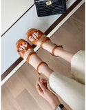 Women’s Sandals Cowhide Shoes Thick Platform Heel Sandals Elegant Lady Summer Apricot High Heel Peep Toe Buckle Sandals